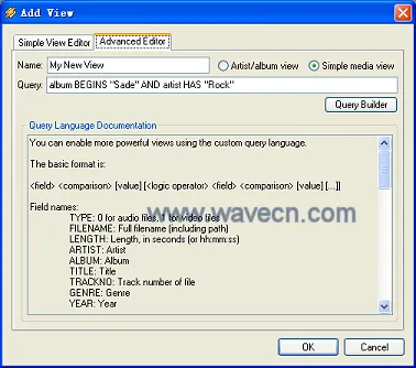 WinAMP Media Library Add View Advanced